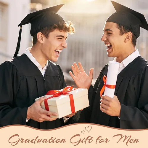 Miniatura 2 de Neceser personalizado para hombres, regalo de graduación para él, bolsa de afeitar de viaje personalizada de cuero grabado, regalos del día
