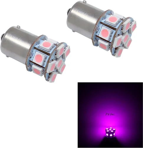 Miniatura 17 de PA 2 bombillas LED azules 13SMD 1156 para señal de giro, marcador lateral, respaldo de parada, luz trasera