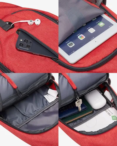 Miniatura 83 de WATERFLY Bolsa pequeña de senderismo: mochila cruzada para el pecho, mochila para hombres y mujeres con correa de hombro agradable a la piel