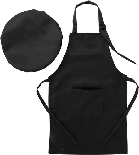 Miniatura 4 de ranrann Conjunto de delantal de chef para niños y niñas, delantales de cocina para cocinar, hornear, entrenamiento, disfraz