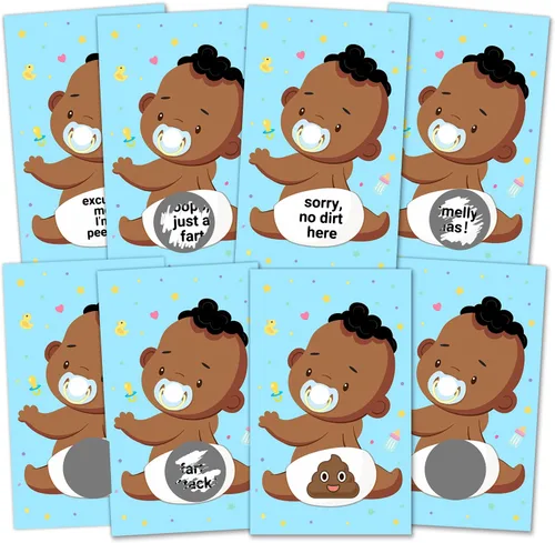 Juego de cartas de rifa, boletos de lotería y premios de puerta, tarjetas para raspar, recuerdo de fiesta de baby shower y actividad, 38 tarjetas