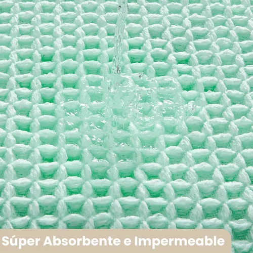 Miniatura 7 de TYUU Tapete de baño estilo gofre, tapete de baño bohemio, antideslizante, lavable, súper absorbente, de secado rápido, bonito tapete de baño