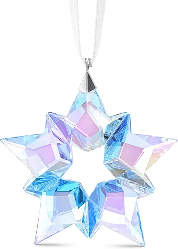 Miniatura 5 de SWAROVSKI Adorno de Navidad, grabado de 125 aniversario, edición anual de 2020, juego de tarro de cristal y estrella