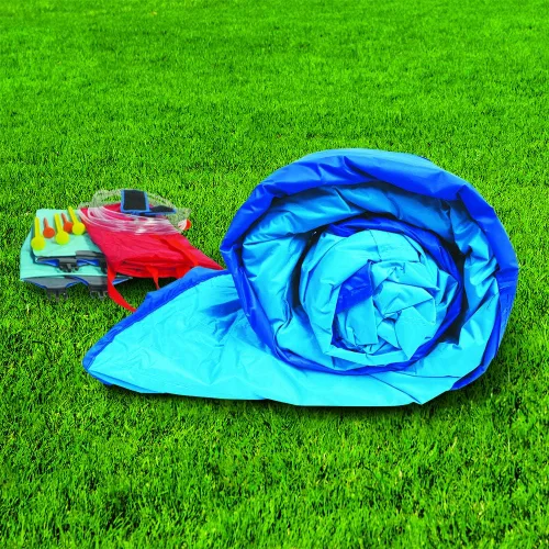 Miniatura 3 de Tobogán acuático inflable – Enorme piscina infantil de 14 pies x 8 pies con ondas de aspersor integradas y pared de agua – Parque de aventura