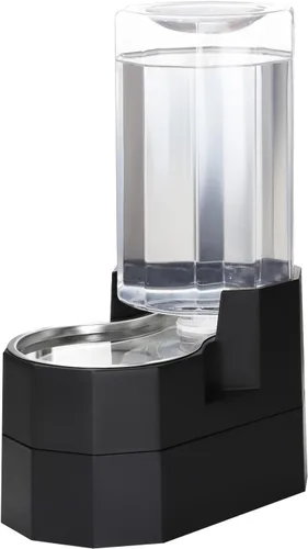 Miniatura 11 de Sfozstra Dispensador Automático de Agua para Mascotas: Cuenco de Agua de Acero Inoxidable Blanco por Gravedad de 8L - con Cepillo Especializado