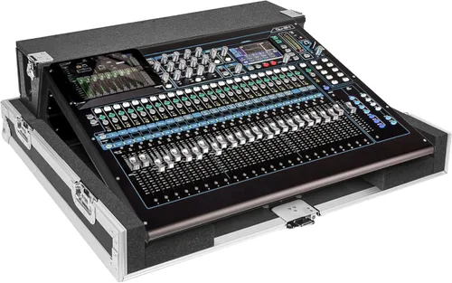 Miniatura 16 de Sound Town Estuche Mezclador ATA de Madera Contrachapada con Protección Interior de Espuma y Ruedas Integradas para Mezclador Digital Midas M32 Negro