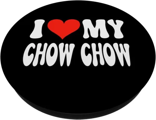 Miniatura 2 de I Love My Chow Chow - Perro - Corazón lindo y divertido PopSockets para mascotas intercambiables PopGrip