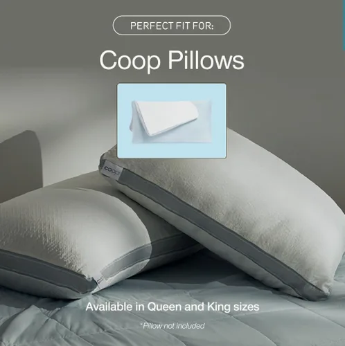 Miniatura 6 de Coop Home Goods Funda de almohada Cool+, tamaño King, funda de almohada refrescante para personas que duermen con calor, ultra suave y transpirable
