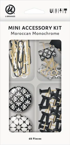 Miniatura 11 de U Brands Kit de accesorios de oficina, suministros de oficina, incluye 65 estándar, 5 jumbo y 30 clips de papel de tamaño mediano en un surtido