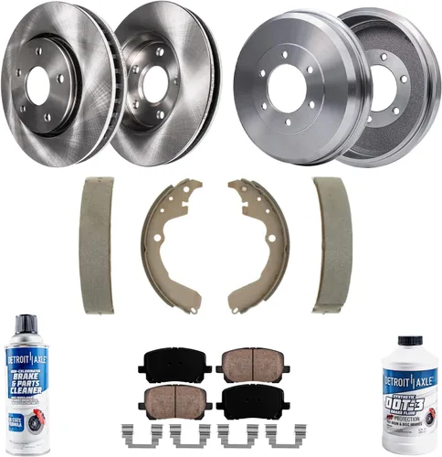 Miniatura 41 de Detroit Axle - Kit de frenos para Toyota Camry 2005-2006 [modelos XLE SE], frenos de disco Rotores Pastillas de freno de cerámica Reemplazo: 11.65