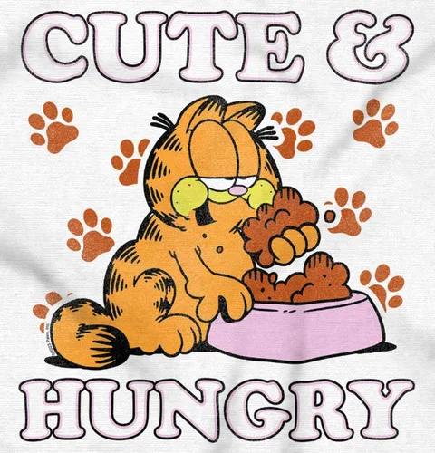 Miniatura 2 de Brisco Brands Garfield - Body de bebé lindo y hambriento de dibujos animados para niñas