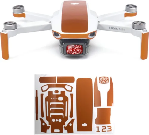 Miniatura 12 de Wrapgrade Skin compatible con DJI Mavic Mini Color decorativo Super Rojo