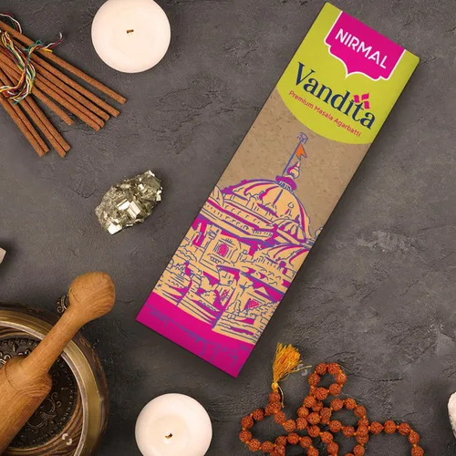 Miniatura 6 de Shubhkart Nirmal Agarbatti - Varillas de incienso Vandita Masala de 9 pulgadas de largo para Puja, fragancia de larga duración, sin carbón
