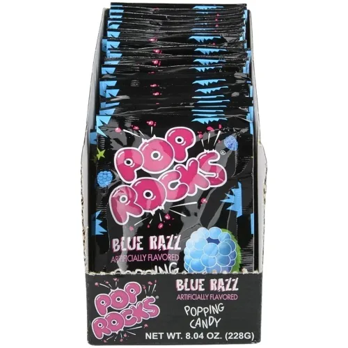 Miniatura 4 de Pop Rocks Blue Razzberries (paquete de 24) – Caramelos picantes con sabor afrutado – Perfecto para fiestas, cuencos de dulces, regalos y aperitivos