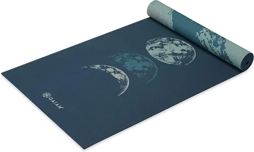 Gaiam tapete de yoga prémium, estampado, extra grueso y antideslizante, de 15/64 pulgadas, para todo tipo de yoga, de pilates y de ejercicios en el