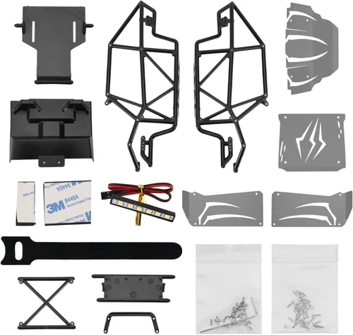 Miniatura 3 de INJORA Carcasa de Buggy de Roca de Nailon de 1.59 oz con Paneles de Araña de Aluminio para 1/24 RC Crawler Car Axial SCX24 C10 JLU Bronco Base Camp