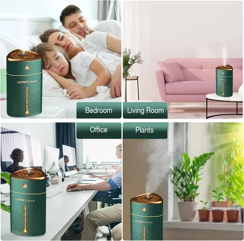 Miniatura 4 de Humidificador para el hogar, niebla fría de llenado superior de 1 litro para bebés y plantas, humidificador de escritorio USB para dormitorio
