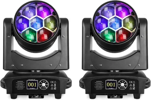 Miniatura 10 de Betopper 7 luces de DJ de cabeza móvil de 40 W con control de punto de punto, haz RGBW/lavado/zoom/CTO efecto ojo de abeja iluminación de escenario