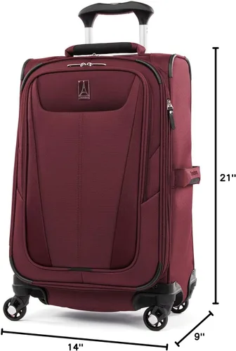 Miniatura 124 de Travelpro Maxlite 5 - Juego de 2 piezas de equipaje de mano de tela, expandibles con 4 ruedas giratorias, bolso blando para debajo del asiento, Negro