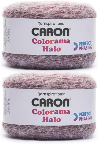 Miniatura 20 de Caron Colorama Halo Cake Ultra Marine Hilo - Paquete de 2 unidades de 8oz/226.79g - 71% acrílico, 18% nailon, 11% poliéster, #5 grueso, 60 yardas