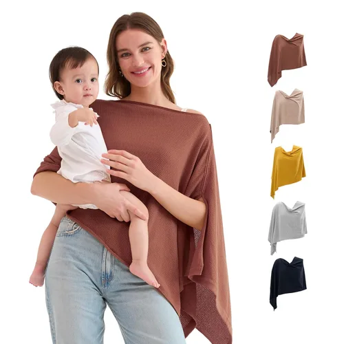 Miniatura 12 de Momcozy Funda de lactancia para lactancia, poncho suave de privacidad, chal de lactancia multiusos, fundas portátiles para lactancia materna