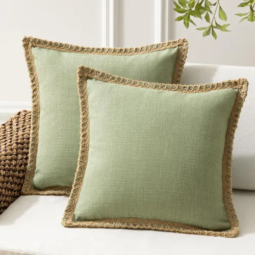 Miniatura 13 de Phantoscope Farmhouse - Fundas de almohada decorativas para exteriores, Poliéster & Mezcla de poliéster, Beige, 18" x 18