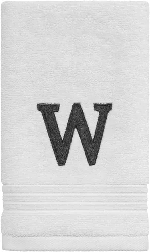 Miniatura 22 de Avanti Linens - Toalla de dedos, algodón suave y absorbente, decoración de baño bordada (colección de monogramas, inicial J)
