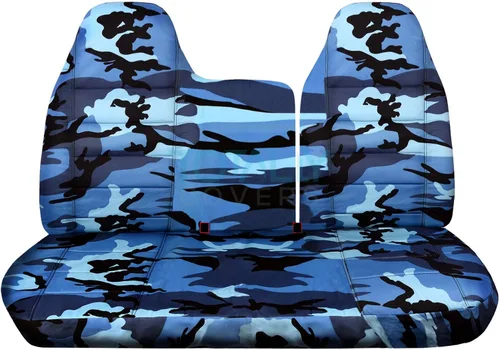Miniatura 15 de Totally Covers Compatible con Ford F-150 F-250 1997-1998 Camo Fundas de asiento de camión (banco dividido delantero 40/60) sin reposabrazos/consola