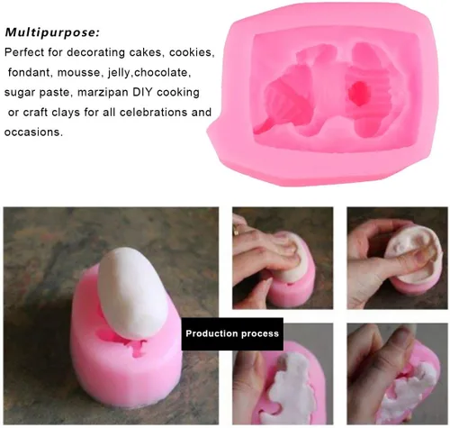 Miniatura 6 de Moldes para velas de baby shower, molde de silicona para jabón de bebé para dormir, molde de caramelo para fiesta de cumpleaños, herramienta
