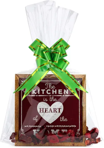 Miniatura 5 de Kolewo4ever 40 piezas Juego de bolsas de celofán para San Valentín con lazos de tracción 20 piezas 12x18 pulgadas Bolsas de celofán para San