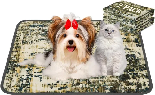 Miniatura 14 de Qeils Almohadillas Lavables para Orina para Perros, Paquete de 2 Almohadillas Reutilizables para Cachorros de 18"x24" Superabsorbentes a Prueba