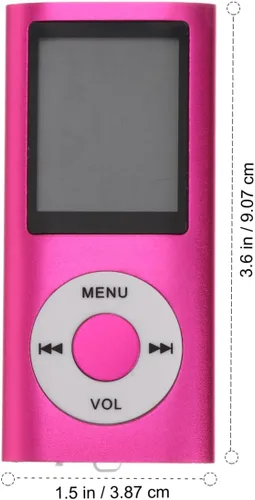 Miniatura 5 de POPETPOP Reproductor digital compacto con pantalla portátil de música y visor de fotos Puerto USB Diseño ligero Rosa