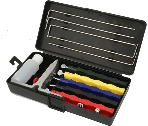 Juego de afilador de cuchillos profesional, sistema de afilado de cuchillos con afilador de cuchillos en ángulo Flxed, juego de piedra para afilar,