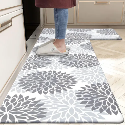 Miniatura 28 de HEBE Tapete de cocina acolchado, antifatiga, de 20 x 71 pulgadas, antideslizante, impermeable, ergonómico, cómodo para oficina, fregadero