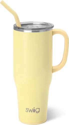 Miniatura 19 de Swig Life Mega Taza de 30 oz, Vaso de 30 oz con Asa y Pajita, Compatible con Portavasos, Apto para Lavavajillas, Vaso Aislado Extra Grande, Botella