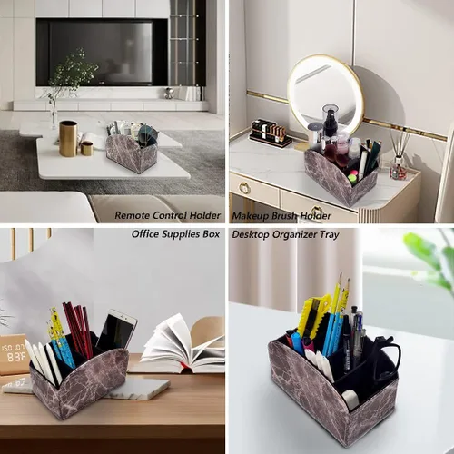 Miniatura 3 de Soporte remoto para cama, organizador de controlador, accesorio para mesita de noche (marrón 1, 7.1 x 4.2 x 4.3 pulgadas)