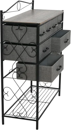 Miniatura 5 de Household Essentials - Cómoda de 8 cajones y mesa de entrada, colección Victoria Fresno