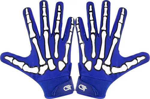 Glorious Traders Adult & Youth Football Gloves - Ultimate Performance Booster with Super Sticky Grip Azul