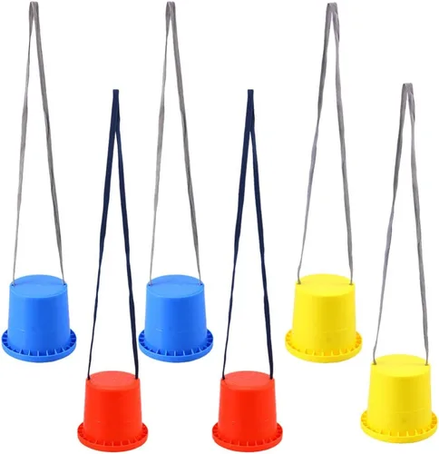 3 pares de zancos de cubo de plástico para caminar, juguete paso a paso, zancos, baldes de equilibrio para entrenamiento de equilibrio, zancos al