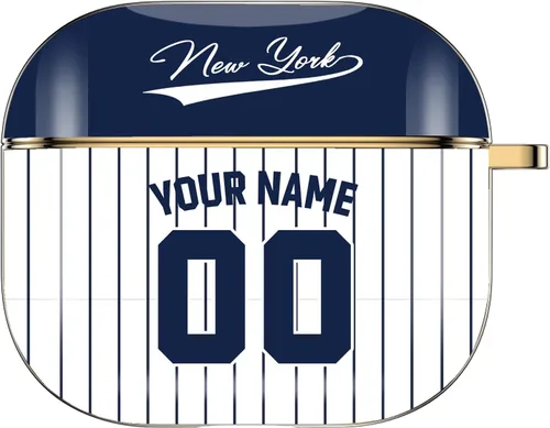 Miniatura 21 de Funda personalizada con nombre y número para AirPods Pro de 3ª generación Pro 2 (2019, 2021, 2022) con llavero personalizado, regalo para fanáticos