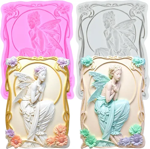 Miniatura 25 de Angel Baby - Moldes de silicona para decoración de pasteles, decoración de cupcakes, pasta de chicle de chocolate, juego de 4
