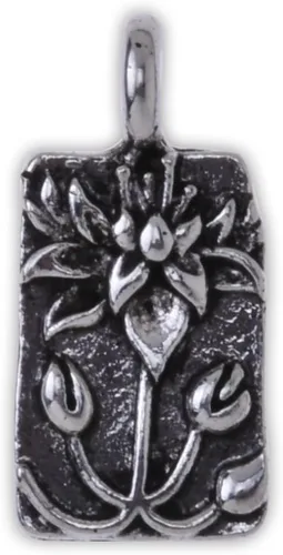 20pcs 0.709x0.354 in Zinc Aleación Metal Flor Encanto, Lotus Flotante, Lotus Joyería, Zinc, No es una piedra preciosa