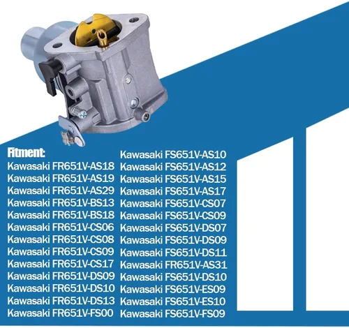 Miniatura 2 de Kit de carburador para Kawasaki FR651V FS651V FR691V FS691V 23 HP Gravely ZT 42 XL Motores 15004-0828 15004-7062 15004-0986 Carb con juntas