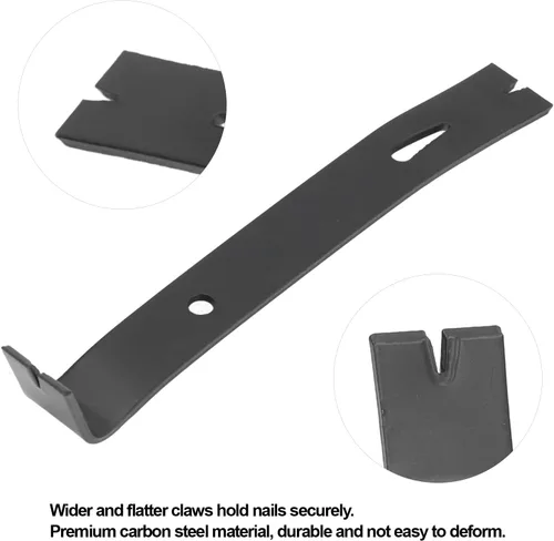 Miniatura 3 de Extractor de clavos plano con barra de palanca, herramienta de mano duradera de acero al carbono con garra ancha para carpintería y reparación