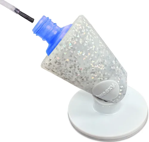 Miniatura 11 de tweexy Soporte para frasco de esmalte de uñas con bisagra a prueba de vuelcos Soporte antiderrame para esmalte de uñas, inclinado, succión de Blush