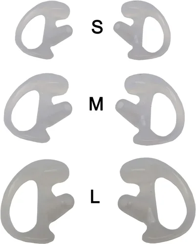 Miniatura 10 de Molde de oreja de aleta de silicona para auricular de radio bidireccional, repuesto de molde de oreja, puntas de auriculares para auricular