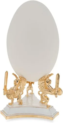 Miniatura 4 de BestPysanky Soporte para huevo de metal en tono dorado imperial
