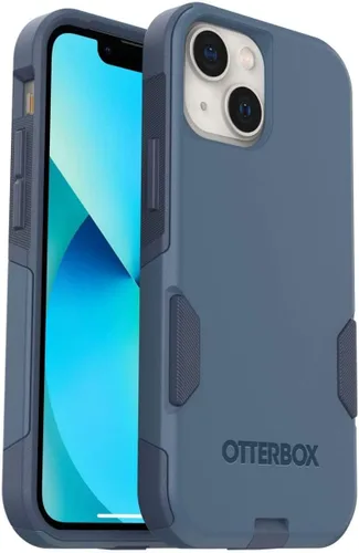 OtterBox Funda para iPhone 13 (solamente) Commuter Series - Rock Skip Way, delgada y resistente, apta para bolsillo, con protección de puerto, color