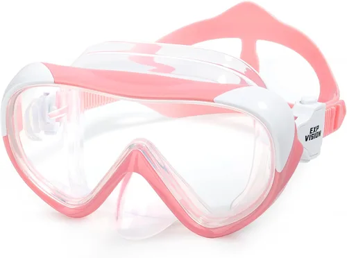 Miniatura 16 de Máscara de natación para niños, máscara de buceo de esnórquel de 180°, gafas de natación antivaho para niños con cubierta para la nariz, gafas
