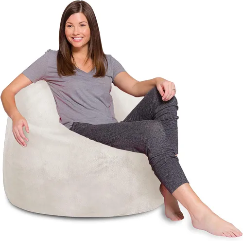 Miniatura 28 de Posh Creations - Sillón puff para niños, adolescentes y adultos, incluye funda extraíble y lavable a máquina, tamaño mediano de 27 pulgadas, lona